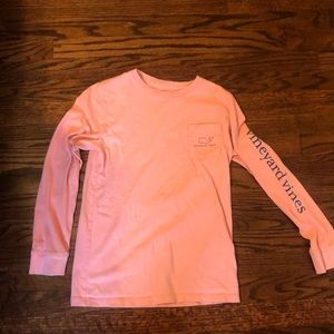 Youth orange long sleeve vineyard vines tee EUC